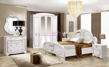 спальные гарнитуры кровать: Спальный гарнитур, Б/у, Двуспальная кровать, Шкаф, Тумба