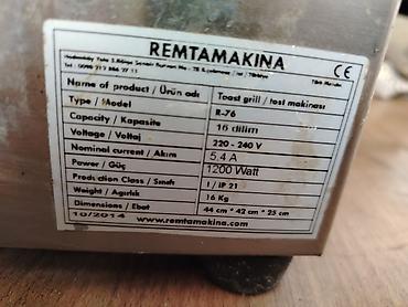 Оборудование для ресторанов, кафе: REMTA elektrik kontakt qril (panini/sandviç presi) və paslanmayan — 6