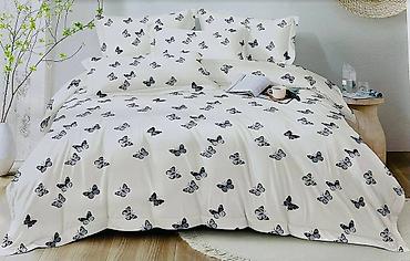 Posteljina: Posteljina – set dvostrukog kreveta, moderan dezen Posteljine bambus — 2