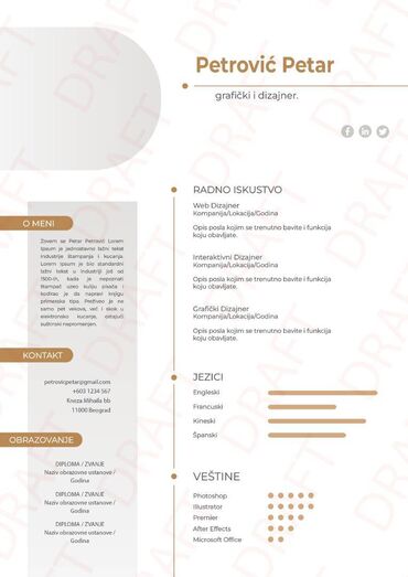 Reklamiranje, štampanje: Izrada i dizajn CV-a Motivacionog pisma Prvi utisak prilikom — 4