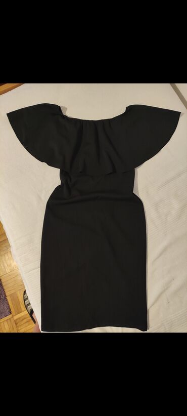 haljina sa naramenicama: S (EU 36), M (EU 38), bоја - Crna, Kratkih rukava