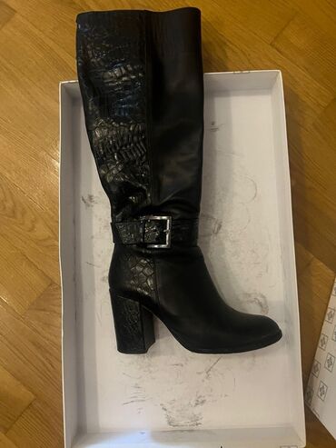 весенние сапоги: Paoletti qadın çəkmələri - Rəng: qara - Material: hamar təmiz dəri