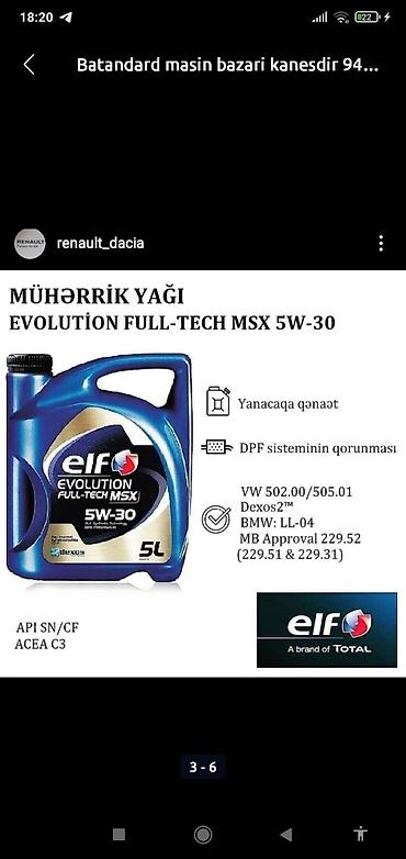 venol 5w30: Elf yagları yalniz bizdə orginal fıransa yagları — 2