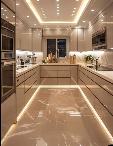 Sifarişlə mətbəx mebeli: Sifarişlə mətbəx dəsti, Özü çəkən petlələr, Mat laminat, Kredit var, Pulsuz çatdırılma, Rayonlara çatdırılma — 17