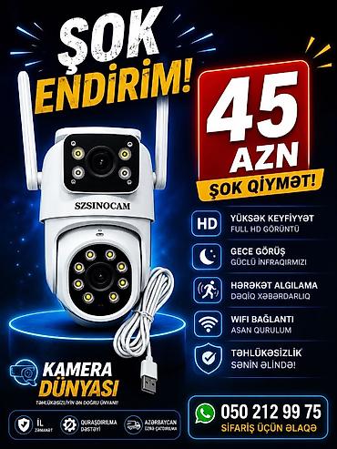 ip camera: Kamera təhlükəsizlik sistemi 📹 SZSINOCAM 2 Linzalı Wi-Fi — 1