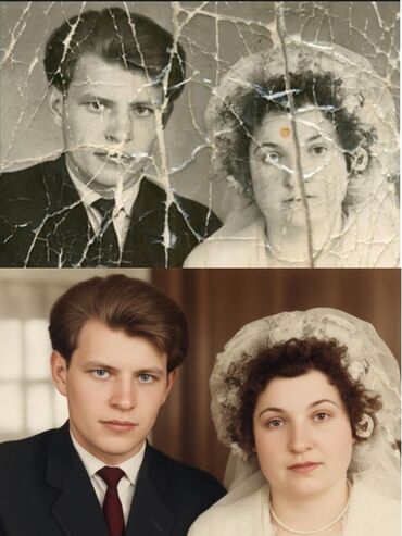 Foto və video çəkiliş: Ağ-qara şəkillərin rənglənməsi, cızılmış, əzilmiş, zədələnmiş — 7