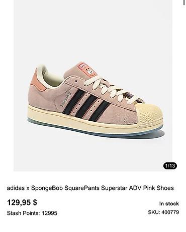 adidas krasovka: Məhsul: adidas x SpongeBob SquarePants Superstar ADV Pink Shoes - — 1