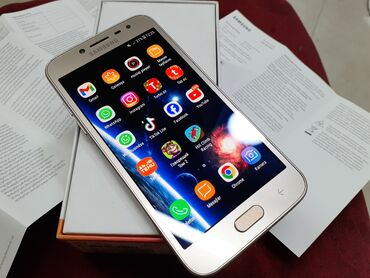 Samsung: Samsung Galaxy J2 Pro 2018, 16 GB, rəng - Qızılı, Zəmanət, Düyməli, Sensor