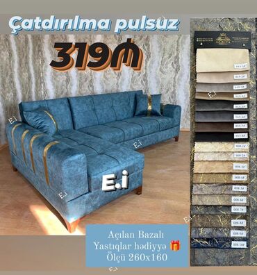 Divanlar: Künc divan, Yeni, Açılan, Bazalı, Vеlur parça, Pulsuz çatdırılma — 5