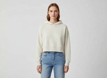 bershka bluzy wyprzedaż: Zara, Bluza z kapturem damska, rozmiar S