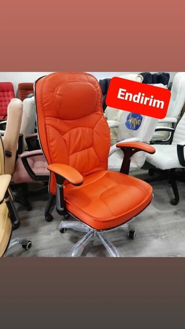 Ofis və oyun kresloları: Yeni, Təkərli, Qolları tənzimlənir, Dəri — 21