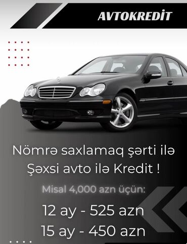Digər avto xidmətlər: Nömrə saxlamaq şərti ilə şəxsi avtomobiliniz üçün avtokredit xidməti