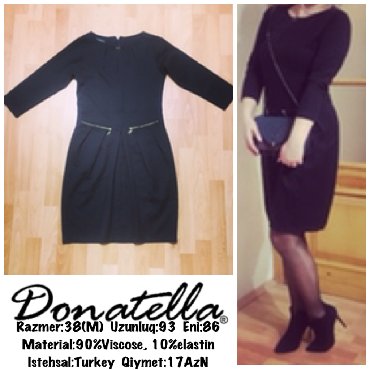 Пиджаки: Don Donatella 38 beden, qara rengdedi, material ketan