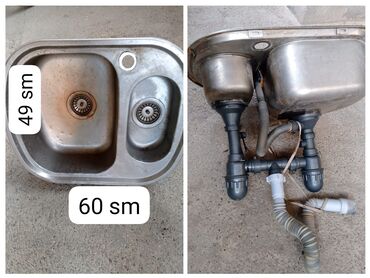 en son model metbex mebelleri: Mətbəx üçün iki gözlü lavabo Uzunluğu: 60 sm Eni: 49 sm Vəziyyəti