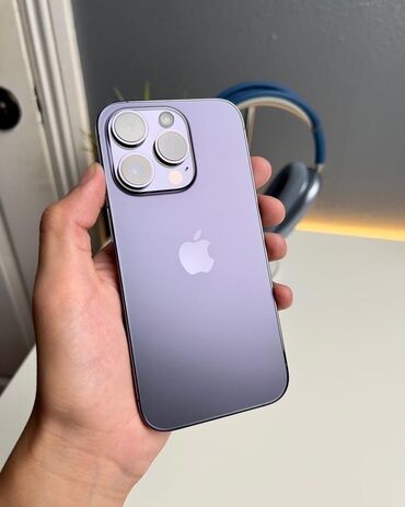 смартфоны ios: IPhone 14 Pro, Б/у, 256 ГБ, Deep Purple, Чехол, Кабель, Коробка, 88 %