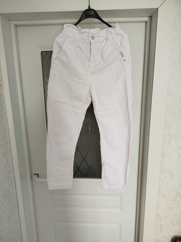 белый купальник с рюшами: Джинсы, Zara, Турция, Высокая талия, M (EU 38)