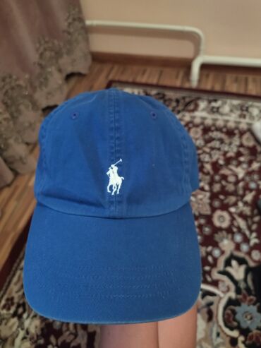 рубашка женская размер м: Бейсболка синего цвета от Polo Ralph Lauren с вышитым белым логотипом