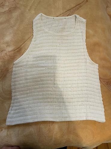 Dəstlər, kostyumlar: Qadın geyim dəsti - Qara rəngli, kvadrat dekolteli qolsuz top: Ön — 19
