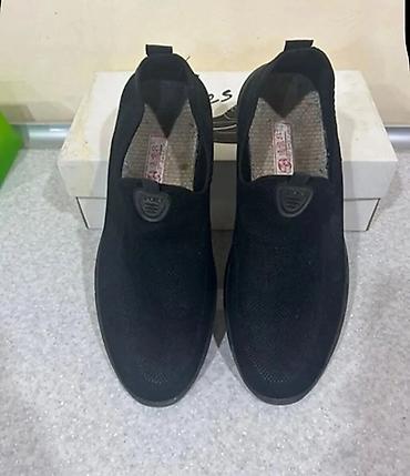 Туфли: Qara rəngli kişilər üçün slip-on ayaqqabı - Model: bağsız, slip-on - — 2