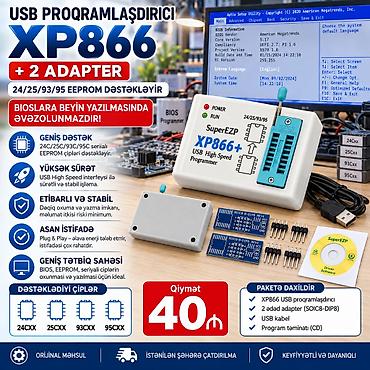 epam 96: USB proqramlaşdırıcı XP866. 24 25 93 95 EEPROM dəstəkləyir. Bioslara — 1