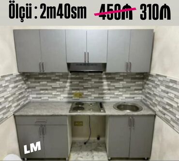Sifarişlə digər mebel: *Mətbəx mebellərinin sifarişlə hazırlanması✔️* Ölçü : 2m40sm: *310₼*