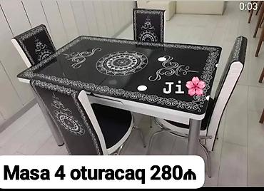 Masalar və oturacaqlar: Yeni, 4 stul — 1