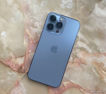 бу сотовые телефоны: IPhone 13 Pro, Б/у, 128 ГБ, Sierra Blue, Наушники, Защитное стекло, Чехол, 87 %