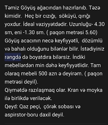 2 el esyalar: Mətbəx mebeli. Təmiz Göyüş ağacından hazırlanıb. Heç bir cızığı — 2