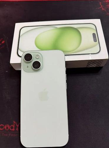 IPhone 15, Б/у, 128 ГБ, Зеленый, Коробка, 78 %