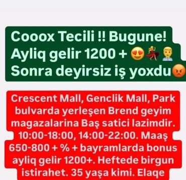 avto elektrik vakansiya: Tel📞:0517986473. Ofis:City mall 2-ci mərtəbə Otaq-8