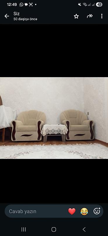 klassik divan modelleri: Klassik dizaynlı yumşaq mebel dəsti - Komplekt: 3 nəfərlik divan + 2 — 2
