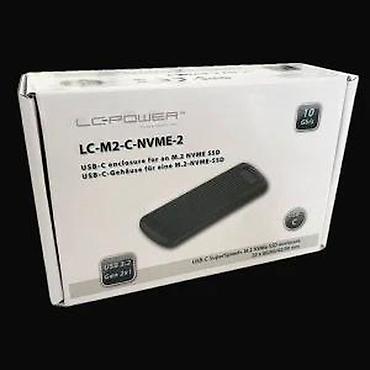 Druga oprema za računare i laptopove: LC-Power LC-M2-C-NVME-2 – USB‑C kućište za M.2 NVMe SSD - USB-C — 14