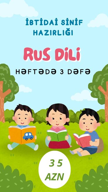 Mebel xidmətləri: Məktəbəqədər və ibtidai sinif hazırlığı, Rus dili, Qrup