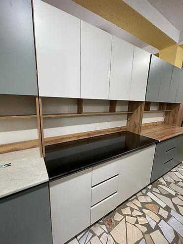 Кухонные гарнитуры: Кухонные гарнитуры современного дизайна - Прямые модули с верхними и — 9