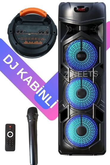 Videomüşahidə: Kalonka dinamik karaoke mikrofonlu dinamik bluetooth, aux, flash