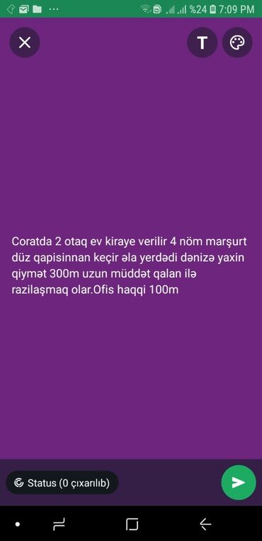 Uzunmüddətli kirayə evlər: 40 kv. m, 2 otaqlı, Kombi, Qaz, İşıq