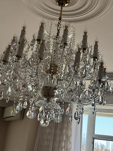 bra isiq: Çılçıraq, 10 və daha çox lampa, Xrustal — 2