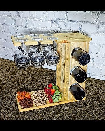 smart box: Винный столик. Винница из дерева. Стол. Стол под вино. Деревянный — 6