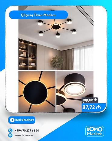 Ev üçün digər mallar: 🔥 Çilçıraq Tavan Modern ✅ Marka: No Brand ✅ Rəng temperaturu: 3000K ✅ — 1