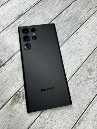 телефон s22: Samsung Galaxy S22 Ultra, Б/у, 256 ГБ, цвет - Черный, 1 SIM