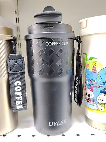 Термокружки: Термокружка UYLEE / Coffee Cup в чёрном цвете. Компактная дорожная — 1