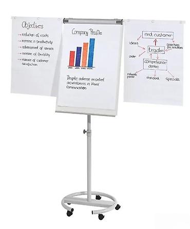 Ostali kancelarijski nameštaj: Mobilni flipčart stalak sa magnetnom belom tablom - Profesionalni — 1