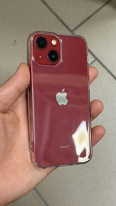 iphone s5: IPhone 13 mini, Б/у, 256 ГБ, Красный, Чехол, 80 % — 1