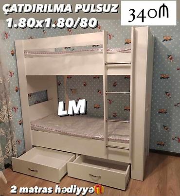 Uşaq mebeli: İkimərtəbəli çarpayılar 2 matras hədiyyə🎁 Bir başa istehsaldan✔️ — 4