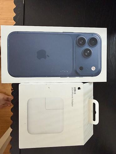iphone 6 ekran: IPhone 17 Pro, 256 GB, Blue Titanium, Barmaq izi, Face ID — 1