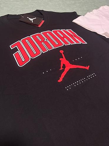 нужные вещи: Футболки Jordan с крупным фирменным принтом - Модели: две расцветки — — 5