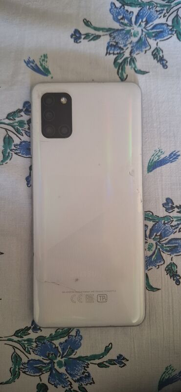скупка бу телефонов на запчасти: Samsung Galaxy A31, Колдонулган, 128 ГБ, түсү - Ак, 2 SIM