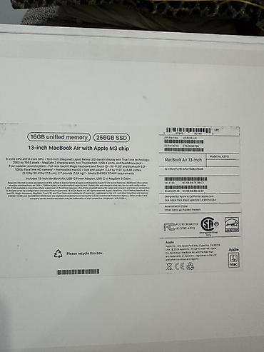 ssd macbook: MacBook Air 13" (A3113) с чипом Apple M3 Характеристики: - Процессор — 2