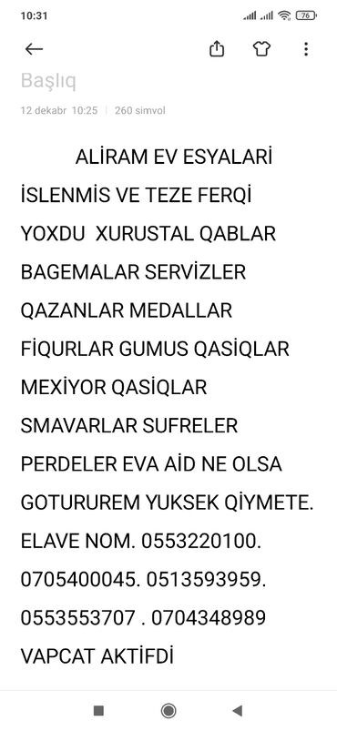 haciqabulda ev alqi satqisi: Ali̇ram ev esyalari̇ qab qacaqlar at lalafo.az haciqabulda ev alqi satqisi: Ali̇ram ev esyalari̇ qab qacaqlar