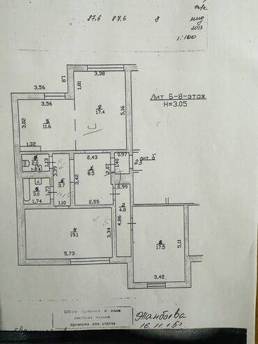 Продажа квартир: 3 комнаты, 87 м², Элитка, 8 этаж, Евроремонт